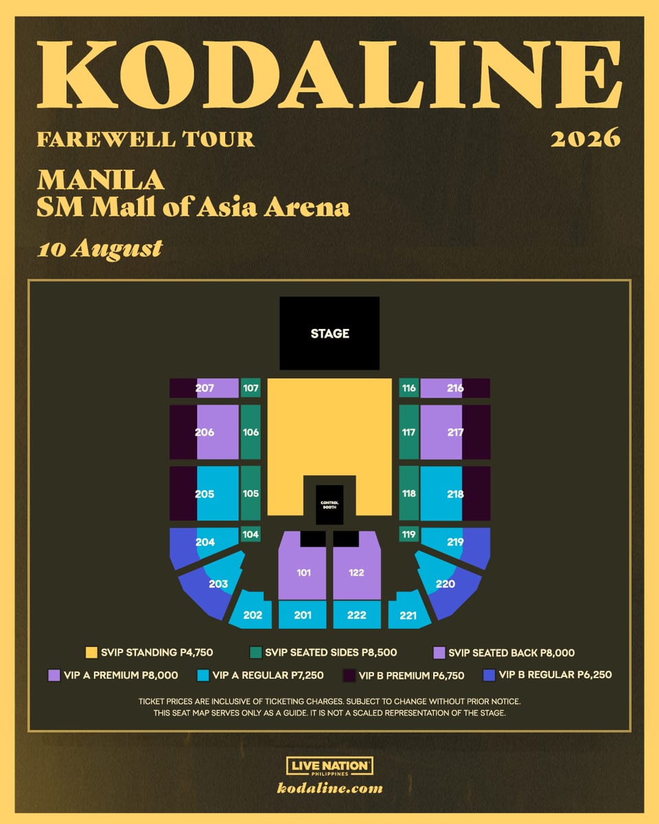 kodaline in manila farewell tour seat plan and ticket prices